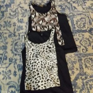 H&m snake and dalmatian print tank lot s